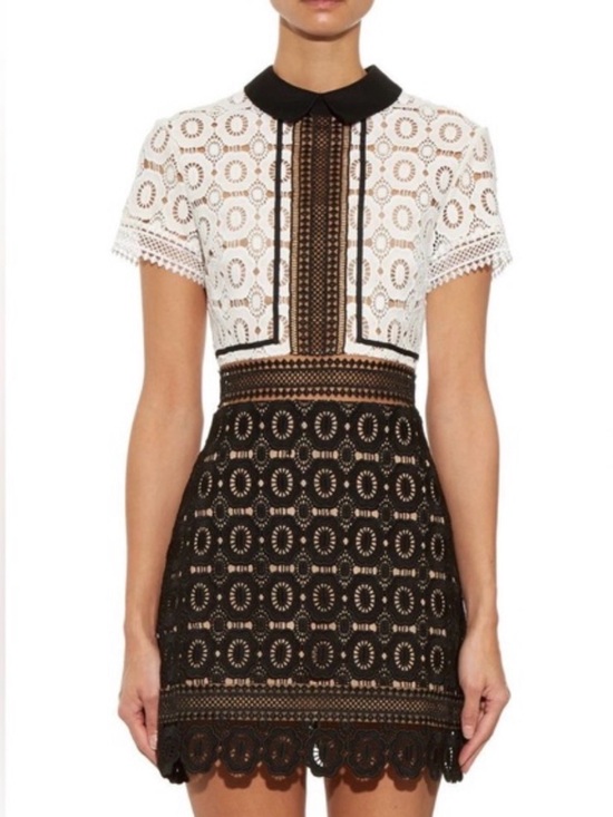 Self-Portrait Dresses & Skirts - SELF PORTRAIT LACE PATTERN MINI DRESS
